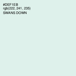 #DEF1EB - Swans Down Color Image